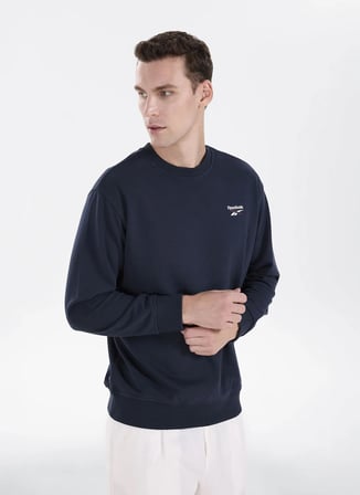 Reebok P00005740004 ID RLX CLSS SL CREW Lacivert Erkek Sweatshirt