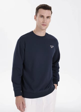 Reebok P00005740004 ID RLX CLSS SL CREW Lacivert Erkek Sweatshirt