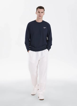 Reebok P00005740004 ID RLX CLSS SL CREW Lacivert Erkek Sweatshirt