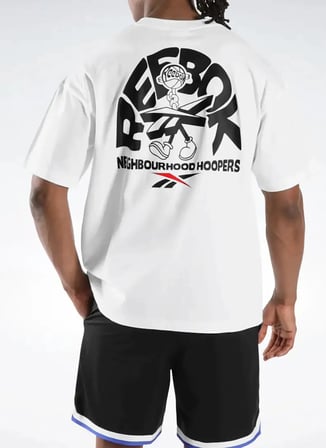 Reebok T-Shirt, 2XL, Beyaz