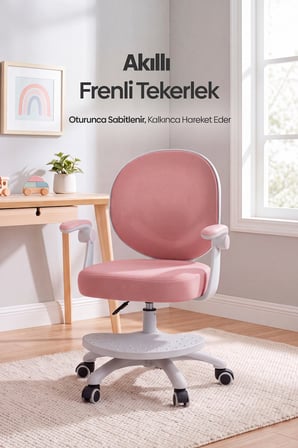 Vigo Çocuk Çalışma Sandalyesi - Pembe