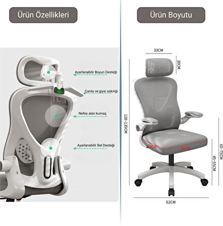 Oslo Siyah Ergonomik Çalışma Sandalyesi 