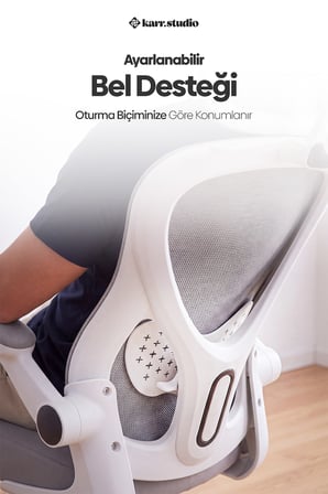 Oslo Gri Ergonomik Çalışma Sandalyesi 