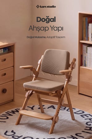 Cadiz Ahşap Çocuk Sandalyesi