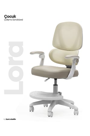 Lora Ergonomik Çocuk Çalışma Sandalyesi - Krem