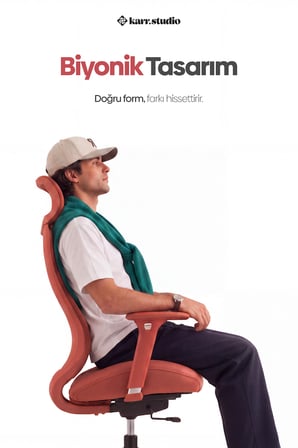 Lizbon Ergonomik Çalışma Koltuğu - Kırmızı