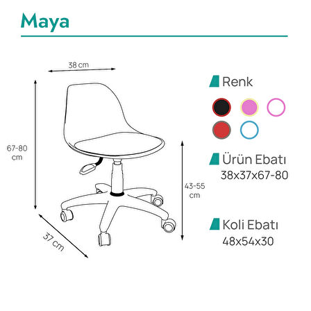 Mora Kırmızı Çocuk Sandalyesi