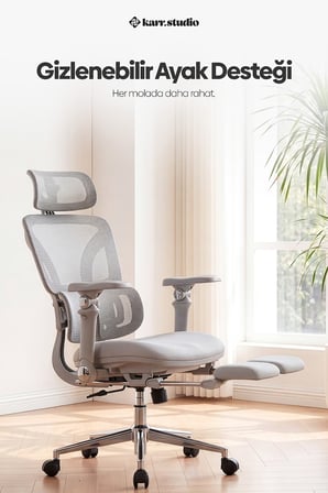 Braga Ergonomik Çalışma Koltuğu - Gri