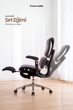 Okawa Titreşimli Masaj Destekli Ergonomik Çalışma Koltuğu - Siyah