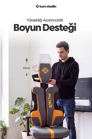 Spectre Oyuncu Koltuğu - Gri/Turuncu