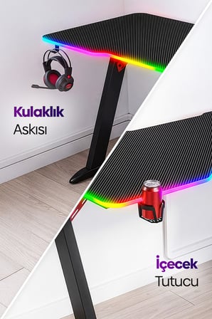 Thunder RGB Aydınlatmalı Oyuncu Masası