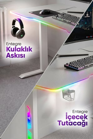 Ion RGB Aydınlatmalı Oyuncu Masası