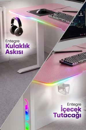 Ion RGB Aydınlatmalı Oyuncu Masası