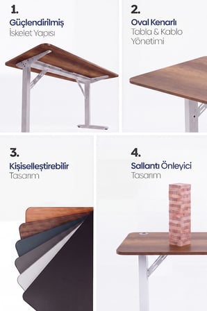 Firmus Dayanıklı Çalışma Masası - 120x60 - Barok - B