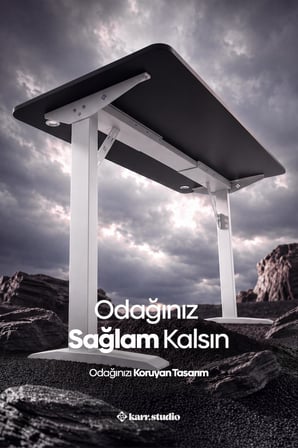 Firmus Dayanıklı Çalışma Masası - 160x80 - Siyah - B