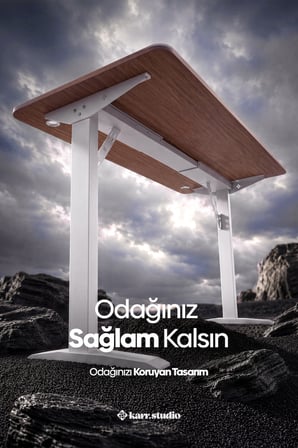 Firmus Dayanıklı Çalışma Masası - 160x80 - Bambu - B
