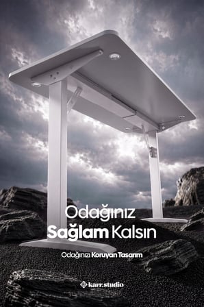 Firmus Dayanıklı Çalışma Masası - 180x80 - Beyaz - B