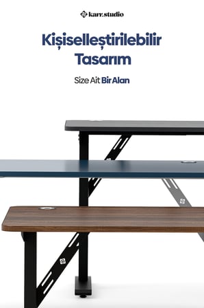 Firmus Dayanıklı Çalışma Masası - 180x80 - Antrasit - B