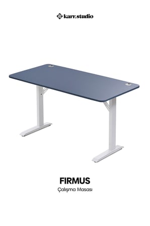 Firmus Dayanıklı Çalışma Masası - 180x80 - Pasifik Mavi - B