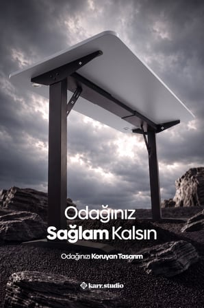 Firmus Dayanıklı Çalışma Masası - 120x60 - Beyaz - S