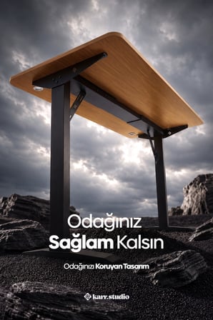 Firmus Dayanıklı Çalışma Masası - 120x60 - Bambu - S