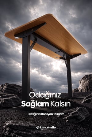 Firmus Dayanıklı Çalışma Masası - 140x70 - Bambu - S