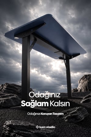 Firmus Dayanıklı Çalışma Masası - 160x80 - Pasifik Mavi - S
