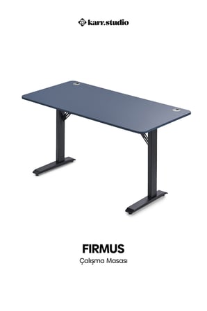 Firmus Dayanıklı Çalışma Masası - 180x80 - Pasifik Mavi - S
