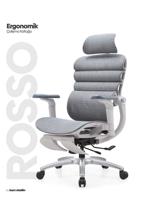 Rosso Ergonomik Çalışma Koltuğu - Gri