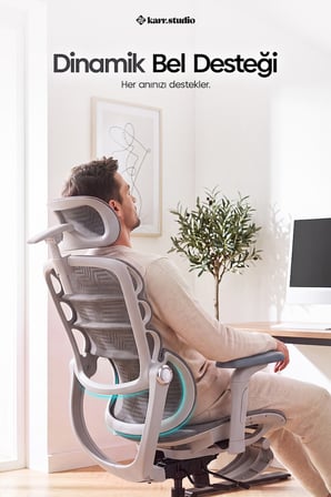 Rosso Ergonomik Çalışma Koltuğu - Gri