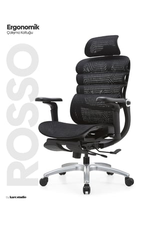 Rosso Ergonomik Çalışma Koltuğu - Siyah