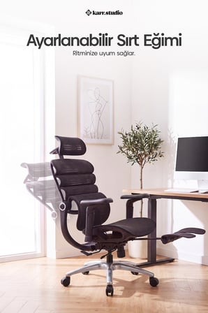 Rosso Ergonomik Çalışma Koltuğu - Siyah