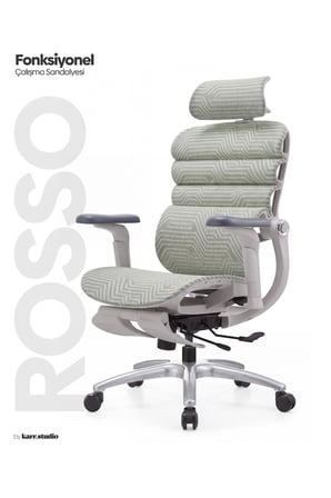 Rosso Ergonomik Çalışma Koltuğu - Su Yeşili