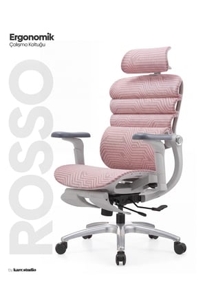 Rosso Ergonomik Çalışma Koltuğu - Pembe