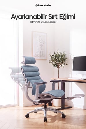 Rosso Ergonomik Çalışma Koltuğu - Mavi
