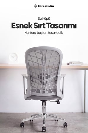 Tiran 3. Nesil Sekreter Koltuğu - Gri