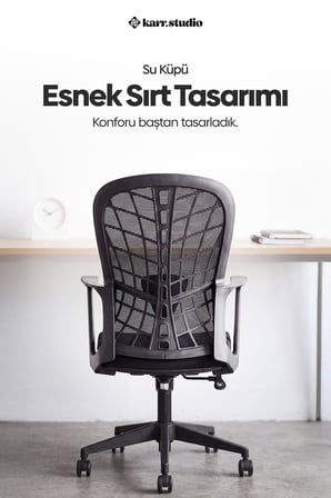 Tiran 3. Nesil Sekreter Koltuğu - Siyah
