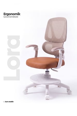 Lora Ergonomik Çocuk Çalışma Sandalyesi - Kahverengi