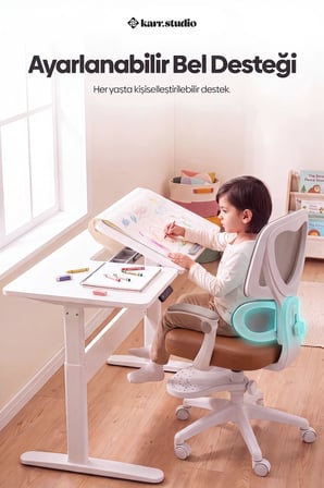 Lora Ergonomik Çocuk Çalışma Sandalyesi - Kahverengi