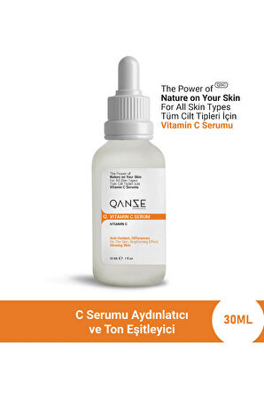 Qanze C Vitamini Serum – Cilt Onarıcı Ve Parlatıcı, Antioksidan Etkili 30ml