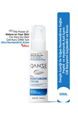 Qanze Ultra Nemlendirici Krem: Derinlemesine Nem, Pürüzsüz Cilt 50ml