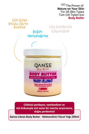 Qanze Libren Body Butter – Yoğun Nemlendirme Ve Özgürleştirici Çiçeksi Koku – YSL Liibre – 200ml