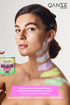 Qanze Candy Body Butter – Yoğun Nemlendirme Ve Ferah Çiçeksi Kokusu – VS Bombshell – 200ml