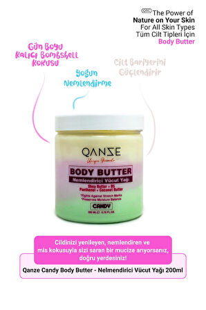 Qanze Candy Body Butter – Yoğun Nemlendirme Ve Ferah Çiçeksi Kokusu – VS Bombshell – 200ml