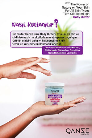 Qanze Bare Body Butter – Yoğun Nemlendirme Ve Özgürleştirici Çiçeksi Koku – VS Bare Vanilla – 200ml