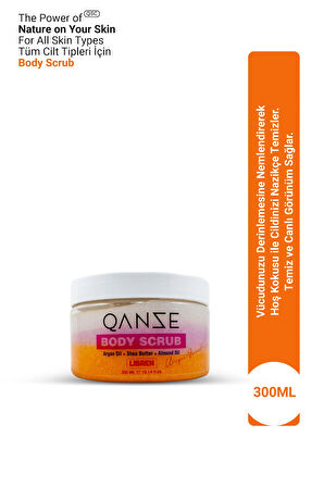 Qanze Libren Body Scrub – Yoğun Temizleme Ve Özgürleştirici Çiçeksi Kokulu Vücut Peelingi – YVS Liibre 300 ml