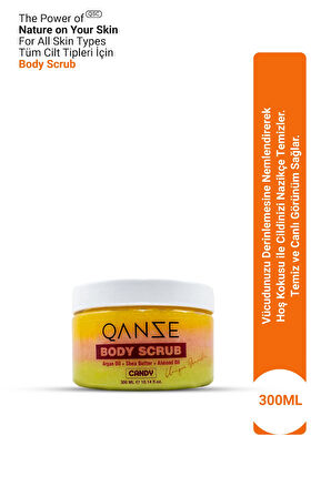 Qanze Candy Body Scrub – Yoğun Temizleme Ve Ferah Çiçeksi Kokulu Vücut Peelingi – VS Bombshell 300 ml