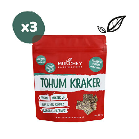 40gr 3'lü Domates & Fesleğenli Tohum Kraker 
