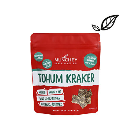 40gr Domates & Fesleğenli Tohum Kraker