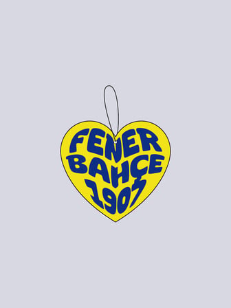 Fenerbahçe Kalpli Vanilya Kokulu Asma Oto Kokusu